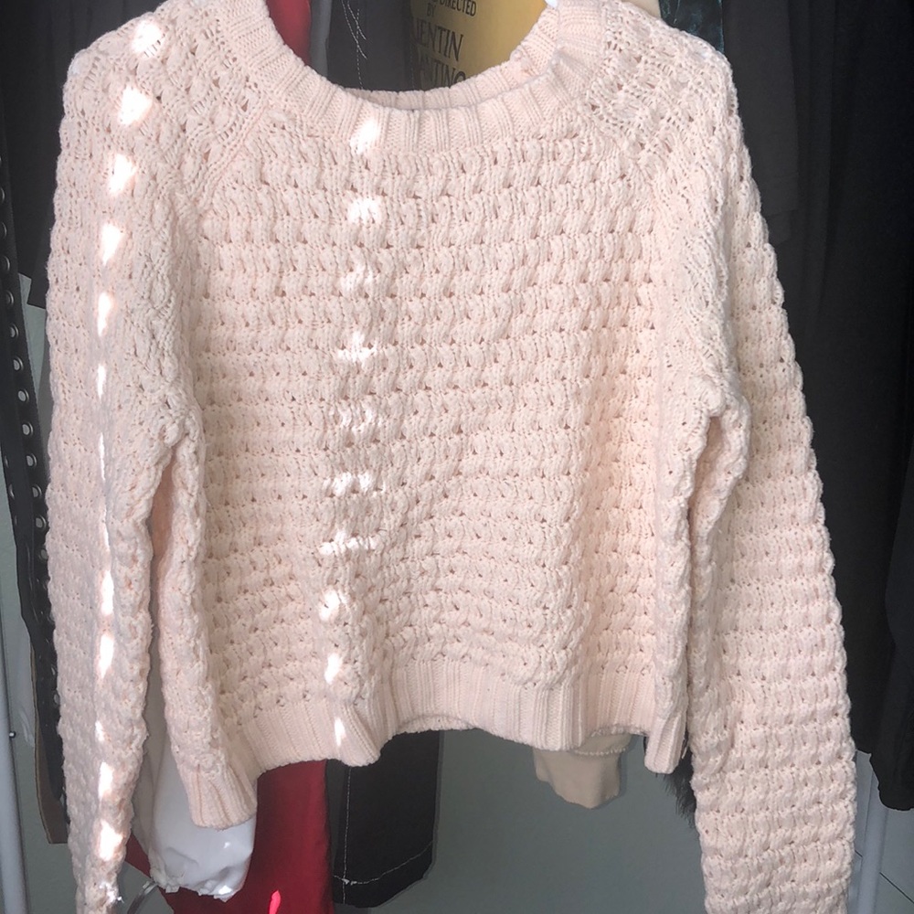 Blush pink chunky knit sweater 💞